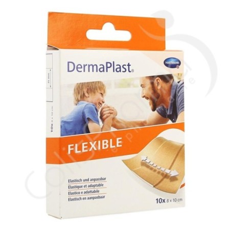 DermaPlast Flexible 8x10 cm - 10 verbanden