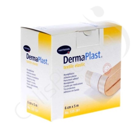 DermaPlast Textile Elastic Pansement Adhésif 6 cm x 5 m - 1 pansement