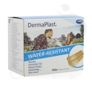 DermaPlast Water Resistant Pansement Pré-Découpés 1,9 cm x 7,2 cm - 100 pansements