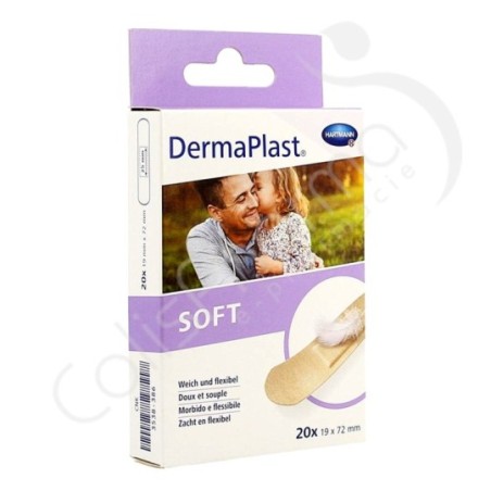 DermaPlast Soft 19x72 mm - 20 verbanden
