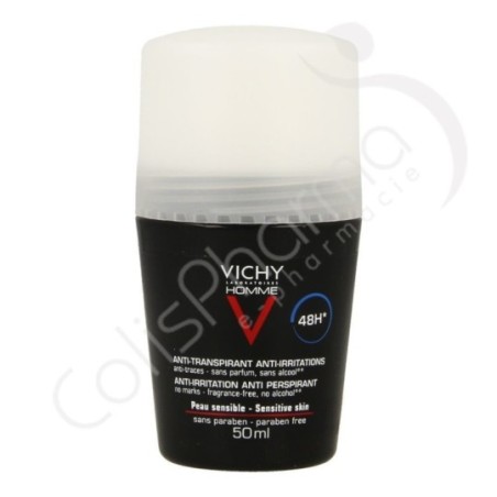 Vichy Homme Déodorant à billes Peaux Sensibles - 50 ml