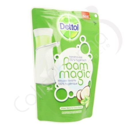 Dettolhygiene - Recharge de 200 ml de savon Foam Magic Aloe Vera + Coco Splash