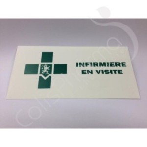 Plaque Infirmière en visite - 1 plaque