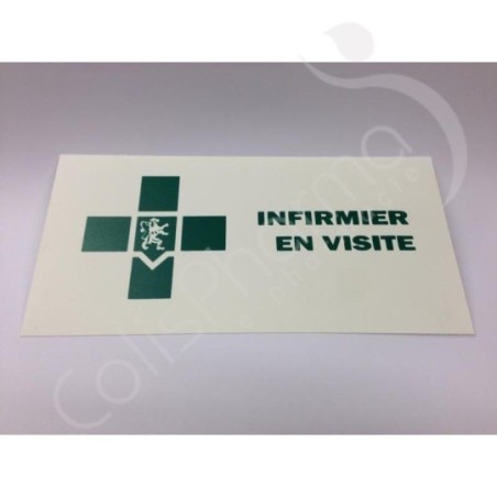 Plaque Infirmier en visite - 1 plaque