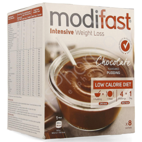 Modifast Pudding Chocolade - 8 sachets van 55 g