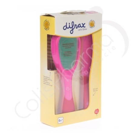 Difrax Kit Brosse et Peigne pour bébé - 1 kit