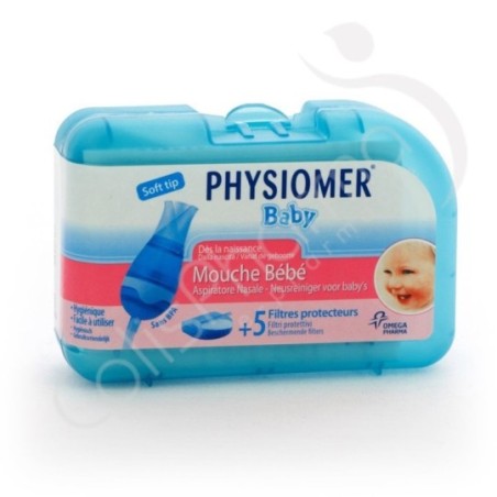 Physiomer Baby Neussnuiter - 1 baby neussnuiter + 5 beschermende filters