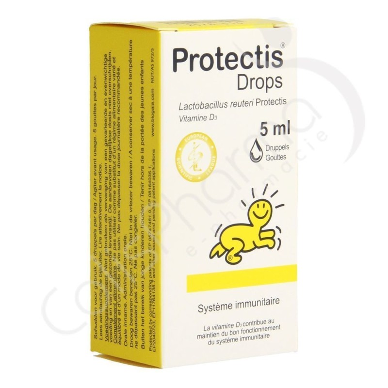 Baby Protectis, Gouttes immunitaires actives, 0-36 mois, 600 UI, 10 ml