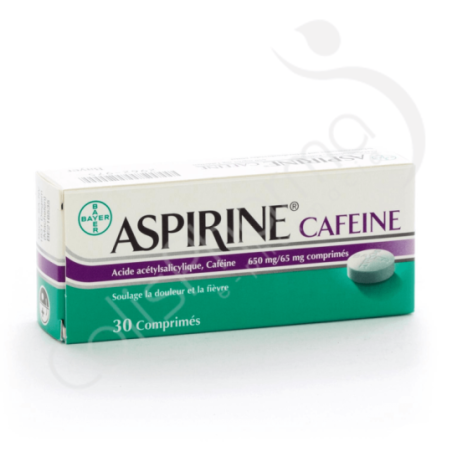 Aspirine Cafeine 650 mg/65 mg - 30 comprimés