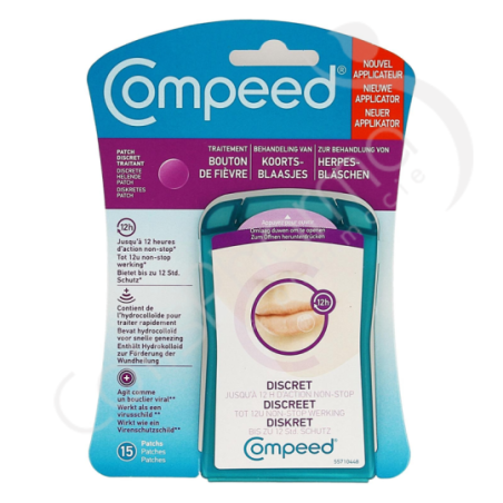 Compeed Patch Invisible/Discret Bouton de fièvre - 15 patchs + applicateur