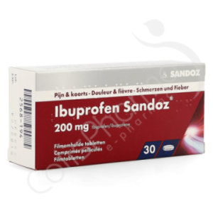 Ibuprofen Sandoz 200 mg - 30 tabletten