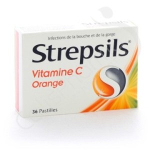 Strepsils Vitamine C Sinaasappel - 36 zuigtabletten