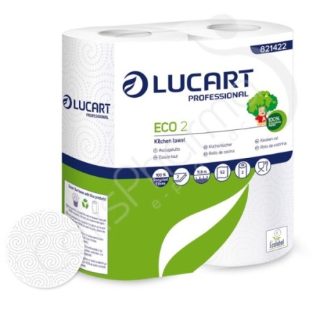 Essuie-tout Lucart Eco 2 - 2 rouleaux