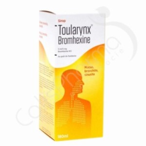 Toularynx Bromhexine Goût Framboise 5 ml/5 mg- Sirop 180 ml