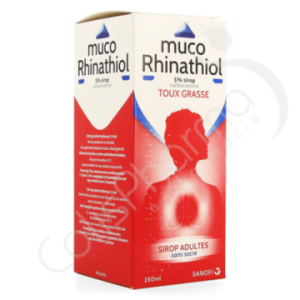 Muco Rhinathiol 5% Toux Grasse - Sirop adultes 250 ml