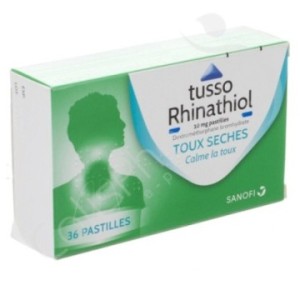 Tusso Rhinathiol Toux Sèche 10 mg - 36 pastilles à sucer