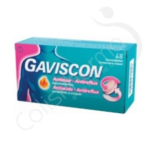 Gaviscon Antiacide-Antireflux - 48 comprimés à croquer