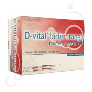 D-vital Forte Orange 1000 mg/880 UI - 90 sachets