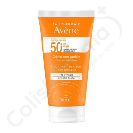 Avène Crème Zeer Hoge Bescherming SPF 50+ Zonder Parfum - 50 ml