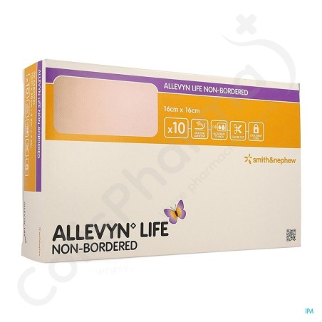 Allevyn Life Non-Bordered - 16x16 cm - 10 stuks