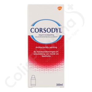 Corsodyl 2 mg/ml Mondwater - 300 ml