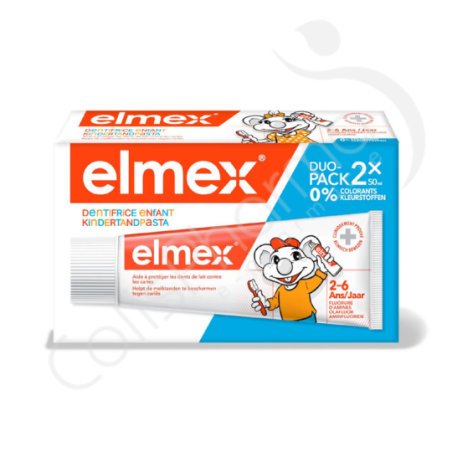 Elmex Dentifrice Enfant - 2x50 ml