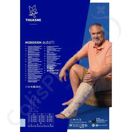 Thuasne Mobiderm Autofit Chaussette Mobilisatrice Ajustable - Taille 1 Très Long