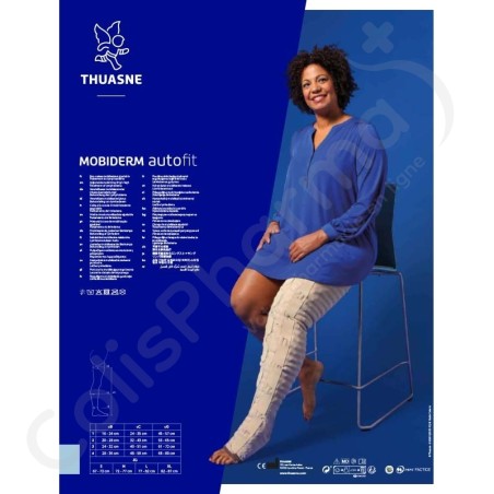 Thuasne Mobiderm Autofit Bas-Cuisse Mobilisateur Ajustable - Taille 1 Long