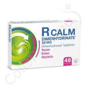 R Calm Dimenhydrinate 50 mg - 48 comprimés
