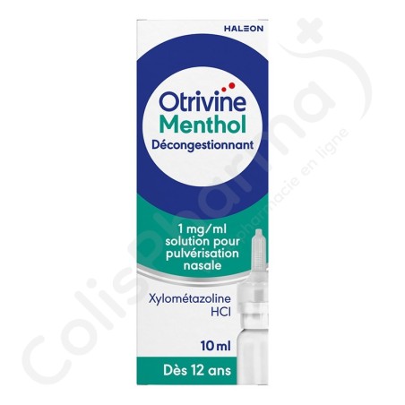 Otrivine Menthol Décongestionnant 1 mg/ml - Solution nasale 10 ml