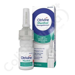 Otrivine Menthol Décongestionnant 1 mg/ml - Solution nasale 10 ml