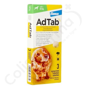 AdTab Chien 11kg - 22kg - 3 comprimés à croquer