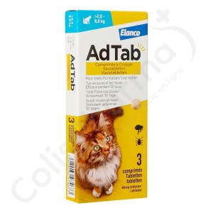 AdTab Chat 2kg - 8kg - 3 comprimés à croquer