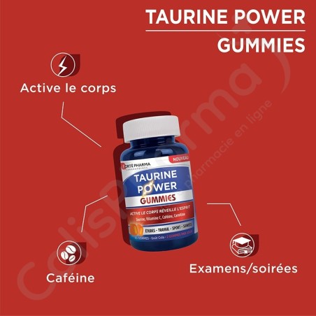 Énergie Taurine Power - 60 gommes