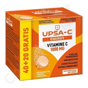 UPSA-C Energy 1000 mg - 60 comprimés effervescents