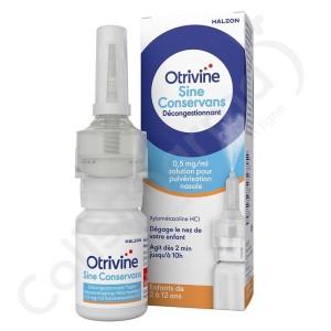 Otrivine Sine Conservans Décongestionnant 0,5 mg/ml - Spray nasal 10 ml