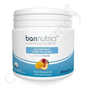 BariNutrics Calcium 2000 mg Perzik-Mango - 90 kauwtabletten