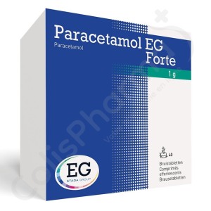 Paracetamol EG Forte 1g - 40 bruistabletten
