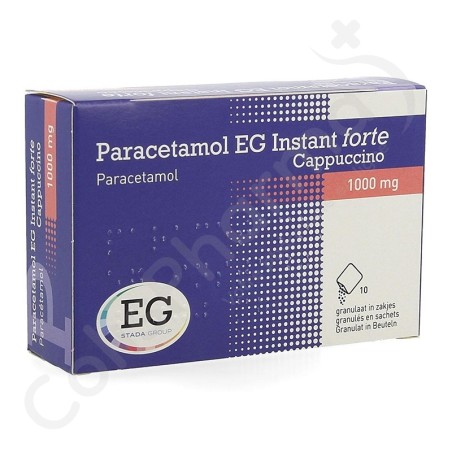 Paracetamol EG Instant Forte Cappuccino 1g - 10 sachets