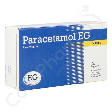 Paracetamol EG 500 mg - 40 comprimés effervescents