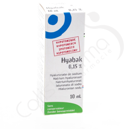 Hyabak 0,15% Hyaluronate de sodium - Gouttes 10 ml