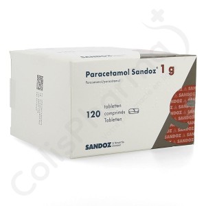 Paracétamol Sandoz 1 g - 120 comprimés