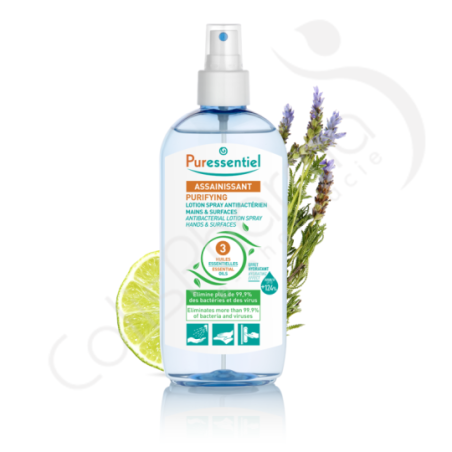 Puressentiel Zuiverend Hydroalcoholische Antibacteriële Spray Lotion - 250 ml