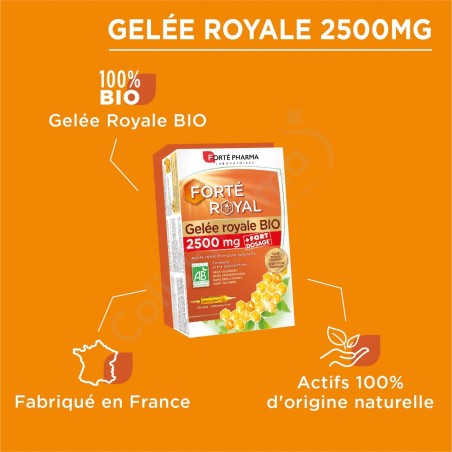 Forté Royal Bio 2500 mg - 20 ampoules de 15 ml