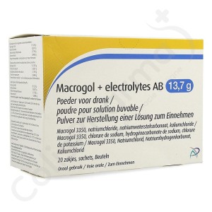 Macrogol + électrolytes AB 13,7 g - 20 sachets