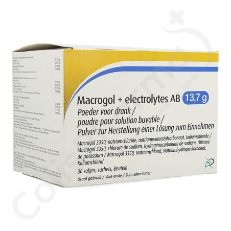 Macrogol + électrolytes AB 13,7 g - 30 sachets Macrogol + électrolytes AB 13,7 g - 30 sachets