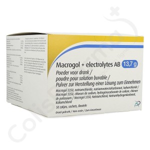 Macrogol + électrolytes AB 13,7 g - 50 zackjes