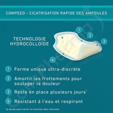 Compeed Pansements Ampoules Escarpin - 5 pièces