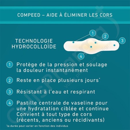 Compeed Pansements Cors Hydratation - 6 pièces