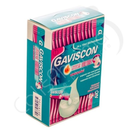 Gaviscon Antiacide-Antireflux Unidoses - 24 sachets de 10 ml